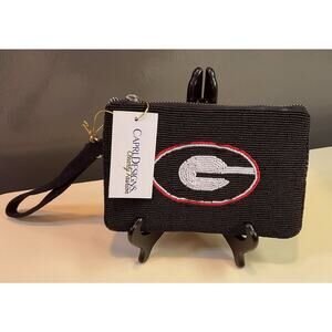 NWT University Of Georgia Wristlet Beaded Bling Diva Genuine College MSRP 65.OO